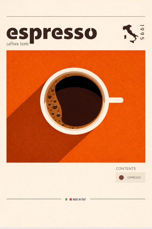 But First, Espresso: A Retro Italian Coffee Art Canvas for Your Daily Caffeine Ritual